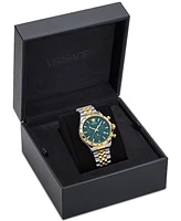 Versace Unisex Swiss Chronograph Hellenyium Two-Tone Stainless Steel Bracelet Watch 40mm