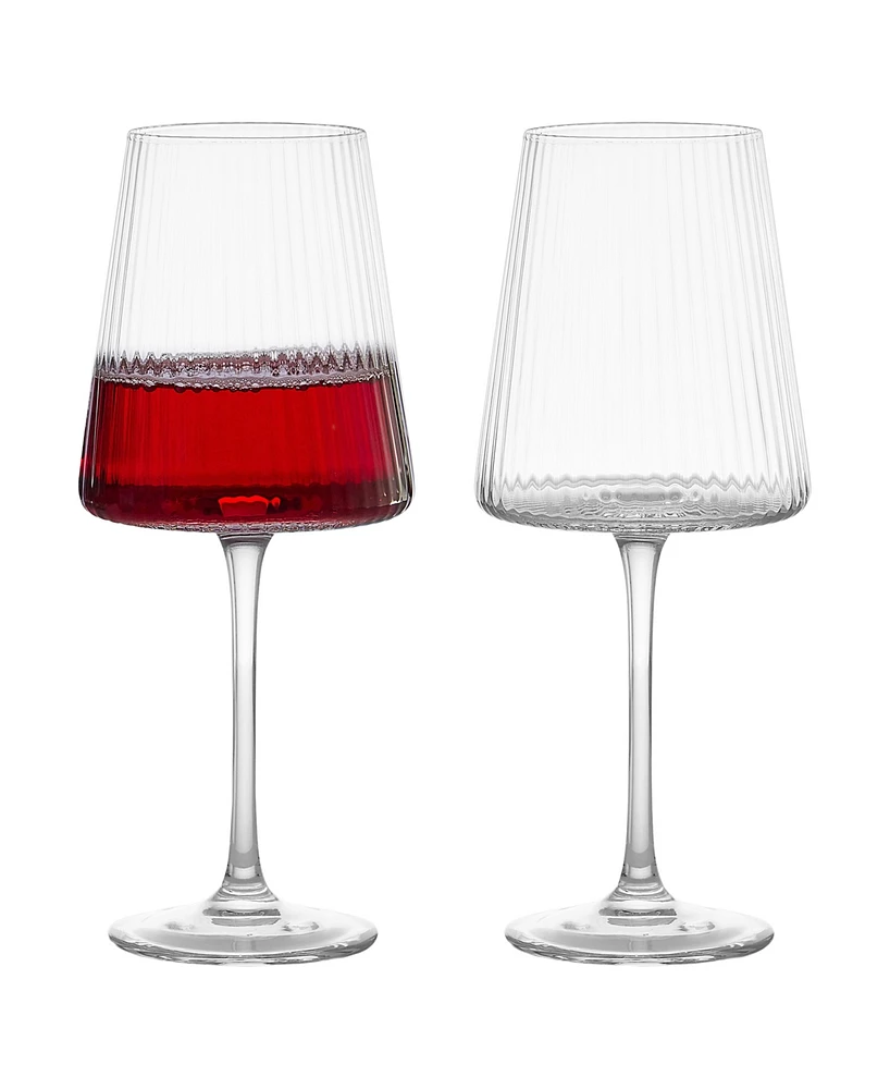 Anton Studio Designs Empire Clear Wine Glasses, Set of 2