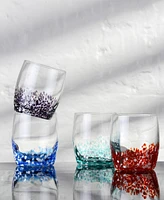 Anton Studio Designs Speckle Double Old Fashioned Tumblers, Set of 4