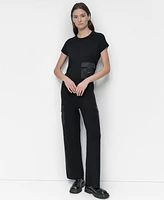 Dkny Women's Knit Straight-Leg Cargo Pants