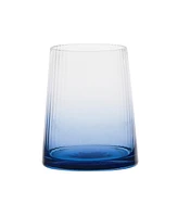 Anton Studio Designs Empire Blue Double Old Fashioned Tumblers, Set of 2