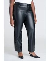 Eloquii Plus Size Studded Faux Leather Pant