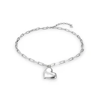 UNOde50 Sterling Silver-Plated Metal Alloy Medium Size Heart Necklace