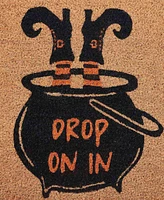 Vcny Home Drop on In Halloween Coir Outdoor Doormat, 18" x 30"