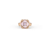 UNOde50 Medium Faceted Crystal Metal Alloy Ring