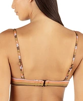 Hurley Juniors' Sunset Stripe Tab Underwired Bikini Top