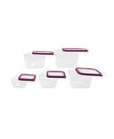 Sedona Kitchen 5-Piece Square Plastic Food Storage Container Set