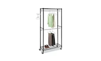 Slickblue Closet Organizer Garment Rack Clothes Hanger Home Shelf Heavy Duty Furniture