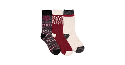 Muk Luks Women's 3 Pack Boot Socks