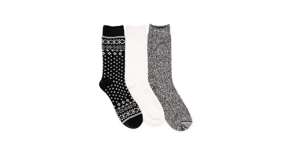 Muk Luks Women's 3 Pack Boot Socks