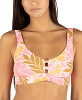 Hurley Juniors' Isola Max Tab Scoop-Neck Bikini Top