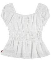 Levi's Big Girls Eyelet Puff Top