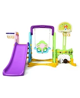 Gouun 6-in-1 Climber Swing Basketball Hoop Football Gate