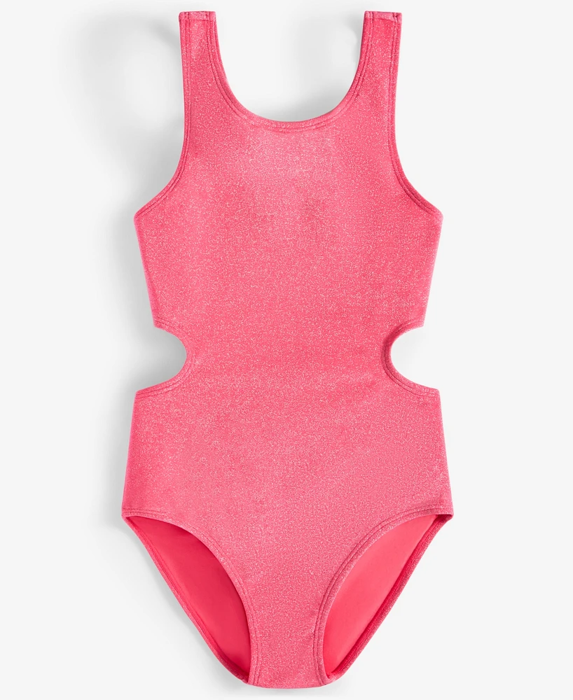 Epic Threads Big Girls Glitter One-Piece Swimsuit, Exclusively at Macy's