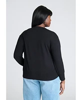 Eloquii Plus Double Sleeve Sweater