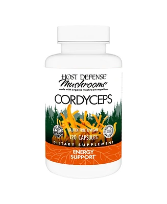 Host Defense Cordyceps Capsules - Immune & Energy Support Supplement - Kidney Health Supplement with Cordyceps