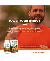 Host Defense Cordyceps Capsules - Immune & Energy Support Supplement - Kidney Health Supplement with Cordyceps