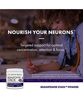 Host Defense BrainPower Stack Powder - Targeted Brain Support Supplement - Powder Mushroom Supplement with Lion's Mane, Niacin (B3) & Vitamin B12