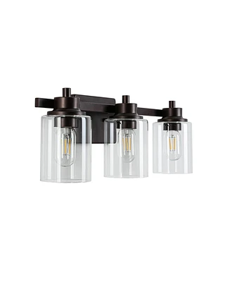 Flynama Vanity light 4.33-in 3-Light Matte Bronze Industrial Vanity Light