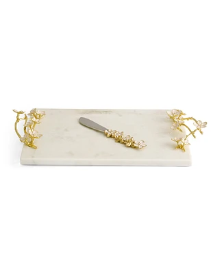 Michael Aram Cherry Blossom Small Cheeseboard and Knife Set