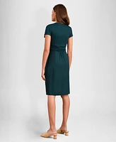 Seraphine Women's Maternity Nursing Short Sleeve Dress - Emerald Green