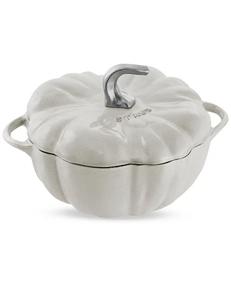 Staub Enameled Cast Iron 3.5 Qt. White Truffle Pumpkin Cocotte