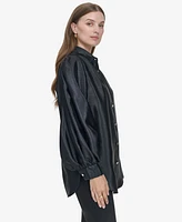 Halston Women's Blouson-Sleeve Blouse