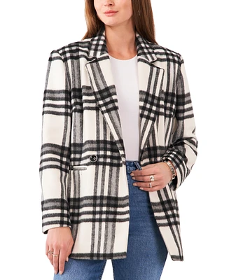 Vince Camuto Women's Plaid Double-Breasted Blazer