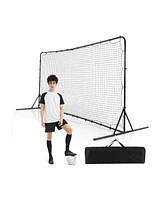 Hongge 12 x 6 Feet Soccer Rebounder Net with All Weather Net