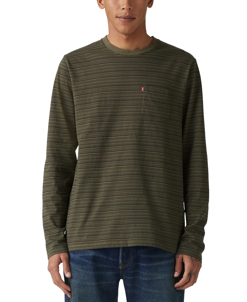 Levi's Men's Long Sleeve Crewneck Pocket T-Shirt