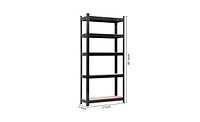 Slickblue 5-Tier Heavy Duty Metal Shelving Rack Unit - Black