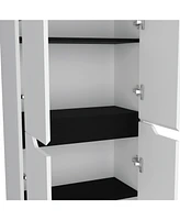 Depot E-Shop Atka Kitchen Storage Cabinet 67"H, Four Doors, Five Interior Shelves