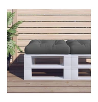 vidaXL Pallet Cushion 19.7"x19.7"x4.7" Gray Fabric