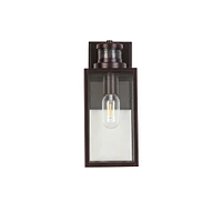 Flynama 1 oil rubbed bronze Non-Motion Sensor Outdoor Hardwired Wall Light Wall Light Does Not Include Bulb