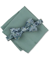 Bar Iii Men's Floral Bow Tie & Solid Pocket Square Set, Exclusively at Macy's