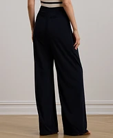 Lauren Ralph Petite Stretch Jersey Wide-Leg Pants