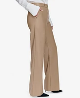 Halston Women's Faux-Leather Straight-Leg Pants