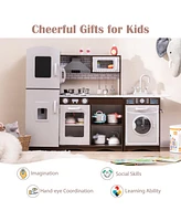Hongge Corner Toy Kitchen Set with Light with Sounds Interactive