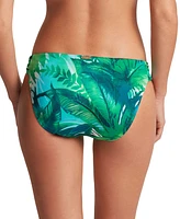 Lauren Ralph Women's Printed Twisted Side-Tab Bikini Bottoms