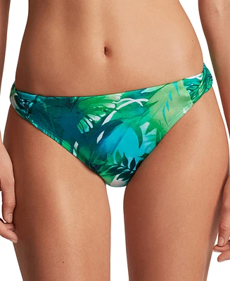 Lauren Ralph Women's Printed Twisted Side-Tab Bikini Bottoms