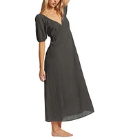 Billabong Juniors' Love Fade Puff-Sleeve Cotton Maxi Dress