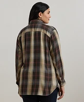 Lauren Ralph Plus Plaid Shirt