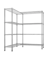 Slickblue 58''W Adjustable Storage Shelves - Heavy Duty Nsf Wire Shelving Unit