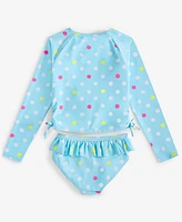 Epic Threads Toddler And Little Girls Splayful Dot Long-Sleeve Rash Guard Two Piece Set, Exclusively at Macy's