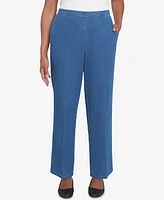 Alfred Dunner Women's Lake Victoria Pull-On Average Length Denim Pants