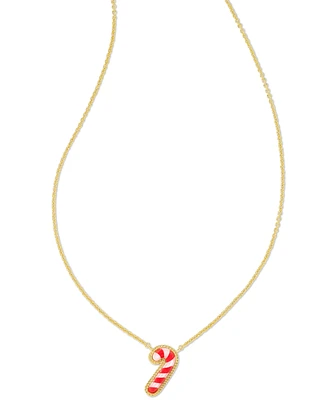 Kendra Scott Gold-Tone Mother of Pearl & Enamel Candy Cane 19" Pendant Necklace