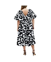 City Chic Plus Jana Print Dress