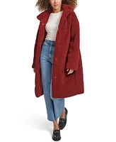Levi's Women's Long Sherpa Snap-Closure Teddy Coat