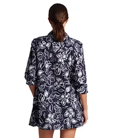 Lauren Ralph Women's Floral-Print Swim Cover-Up Set