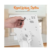 Pyle Full Motion Anti-Theft Tablet Bracket, Adjustable and Secure Stand with Lock Mechanism